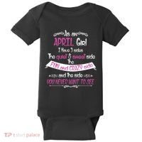 April Girl Sweet But Crazy Funny Birthday Baby Bodysuit thumb 0