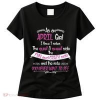 April Girl Sweet But Crazy Funny Birthday Women's T-Shirt thumb 0