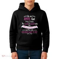 April Girl Sweet But Crazy Funny Birthday Kids Hoodie thumb 4