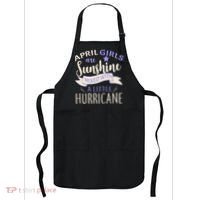 April Girls Are Sunshine Mixed With Hurricane Apron thumb 0