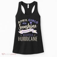 April Girls Are Sunshine Mixed With Hurricane Women's Tank Top thumb 0