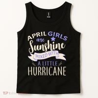 April Girls Are Sunshine Mixed With Hurricane Tank Top thumb 2