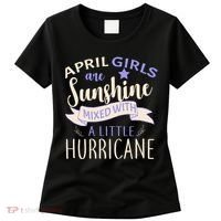 April Girls Are Sunshine Mixed With Hurricane Women's T-Shirt thumb 0