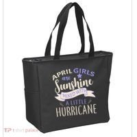 April Girls Are Sunshine Mixed With Hurricane Tote Bag thumb 2
