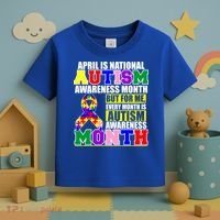 April is Autism Awareness Month For Me Every Month is AUTISM Awareness Toddler T-Shirt thumb 3