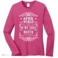 April Woman Funny Birthday Women's Long Sleeve Shirt thumb 0