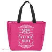 April Woman Funny Birthday Tote Bag thumb 0