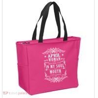 April Woman Funny Birthday Tote Bag thumb 2