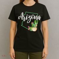 Arizona Pride State Map Cactus Vintage Arizona T-Shirt thumb 4