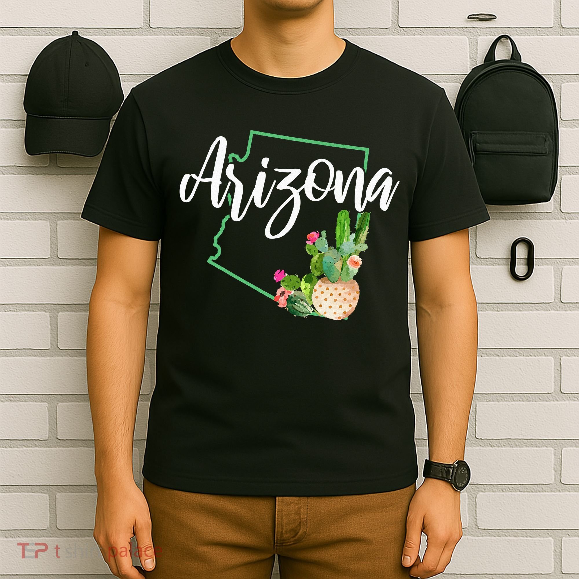 Arizona Pride State Map Cactus Vintage Arizona T-Shirt