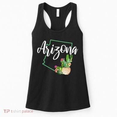 Arizona Pride State Map Cactus Vintage Arizona Women's Tank Top