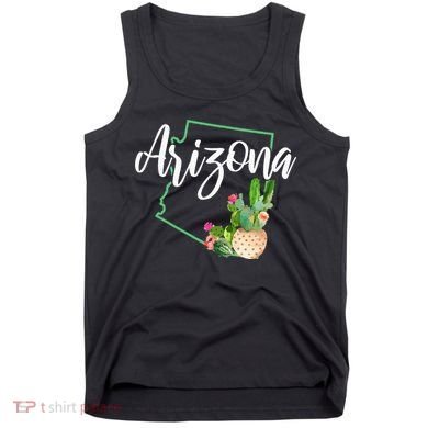 Arizona Pride State Map Cactus Vintage Arizona Tank Top