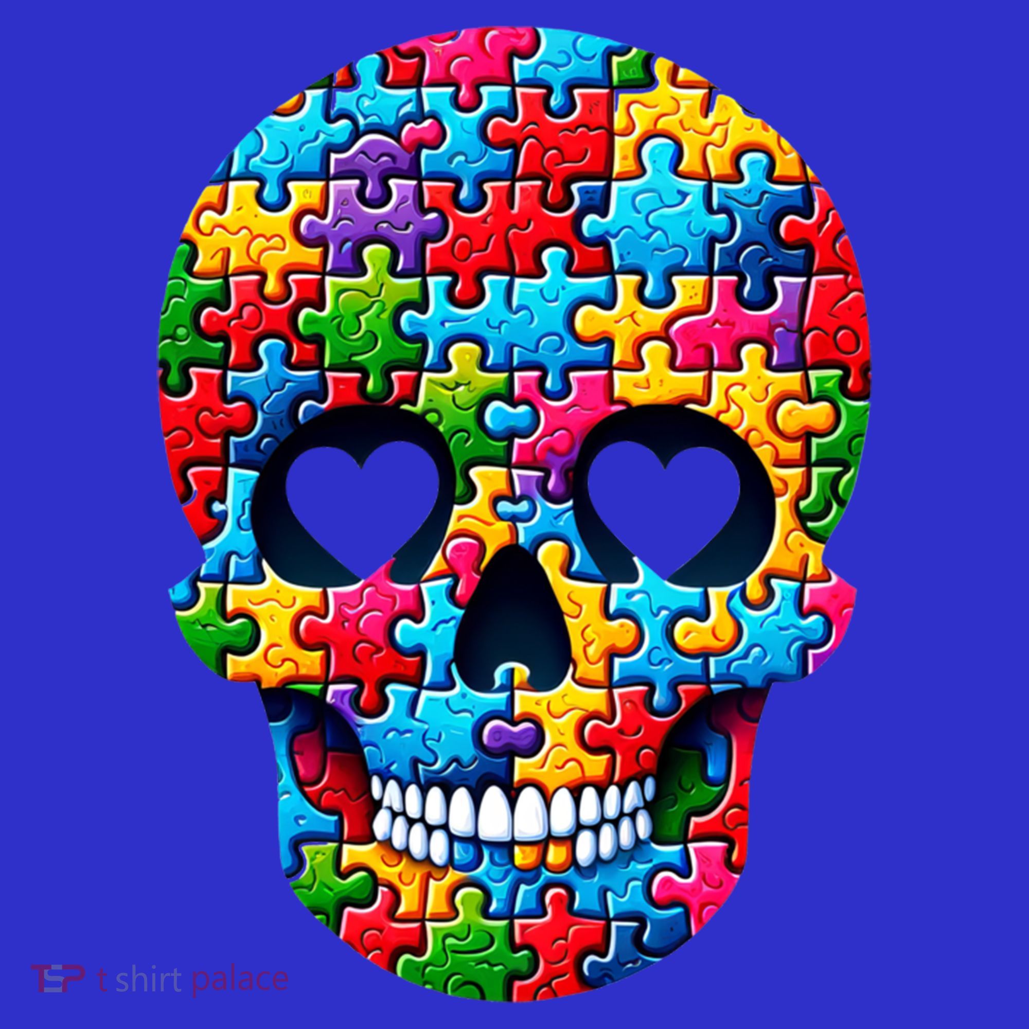 Autism Puzzle Skull Artistic Autism Awareness Support Gift Kids Hoodie