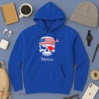 America Pirate Skull Flag July 4th Independence Day Merica Gift Hoodie thumb 3