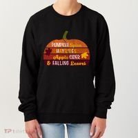 Adorable Pumpkin Spice Hayrides Apple Cider And Falling Leaves Gift Women's Sweatshirt thumb 0