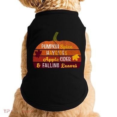 Adorable Pumpkin Spice Hayrides Apple Cider And Falling Leaves Gift Doggie Tank