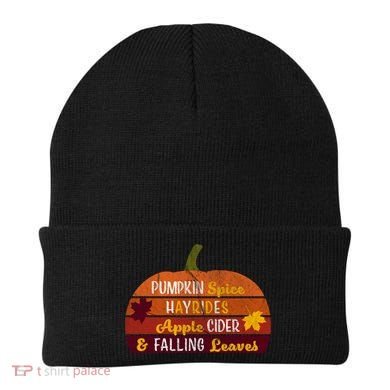 Adorable Pumpkin Spice Hayrides Apple Cider And Falling Leaves Gift Beanie