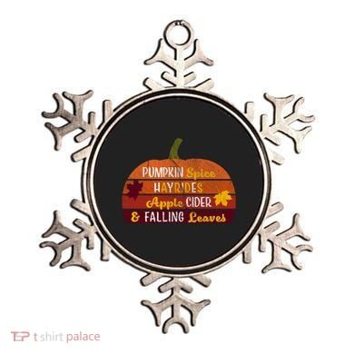 Adorable Pumpkin Spice Hayrides Apple Cider And Falling Leaves Gift Ornament