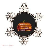 Adorable Pumpkin Spice Hayrides Apple Cider And Falling Leaves Gift Ornament thumb 0