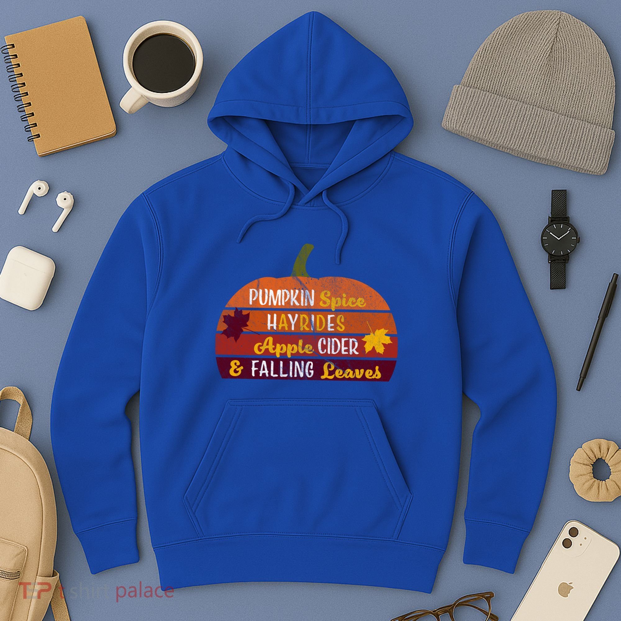 Adorable Pumpkin Spice Hayrides Apple Cider And Falling Leaves Gift Hoodie