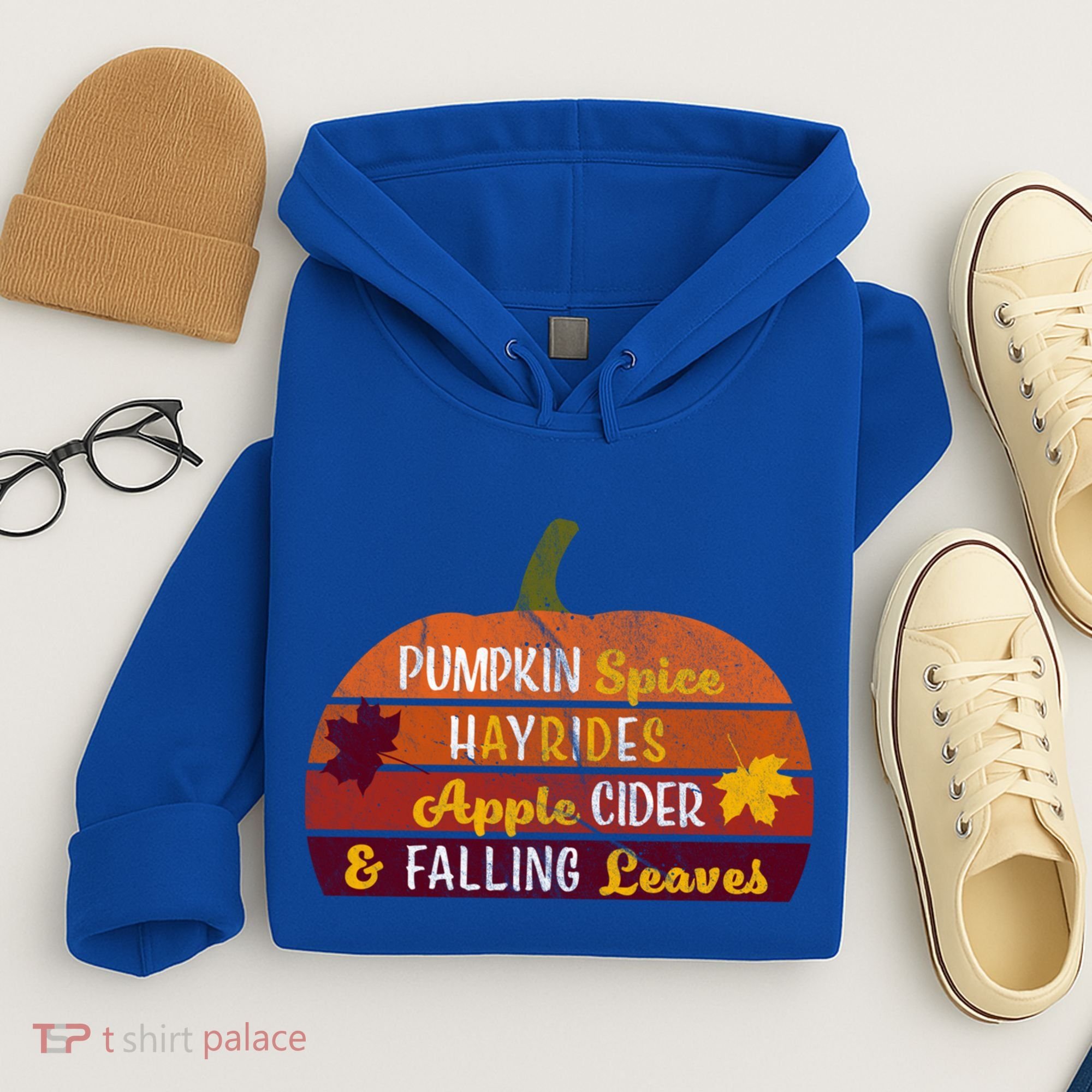 Adorable Pumpkin Spice Hayrides Apple Cider And Falling Leaves Gift Hoodie
