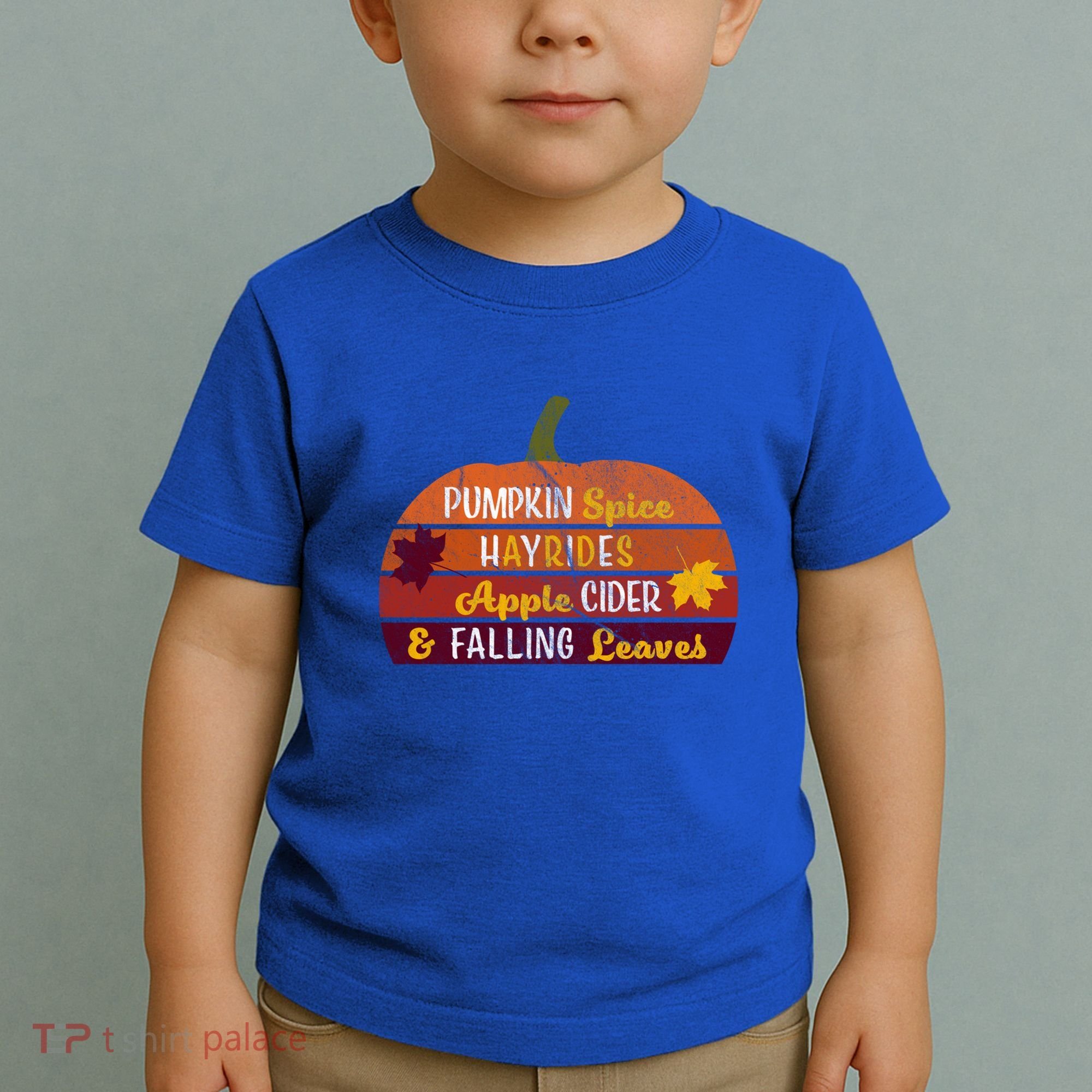 Adorable Pumpkin Spice Hayrides Apple Cider And Falling Leaves Gift Toddler T-Shirt