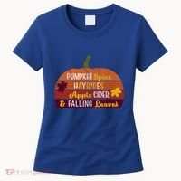 Adorable Pumpkin Spice Hayrides Apple Cider And Falling Leaves Gift Women's T-Shirt thumb 0