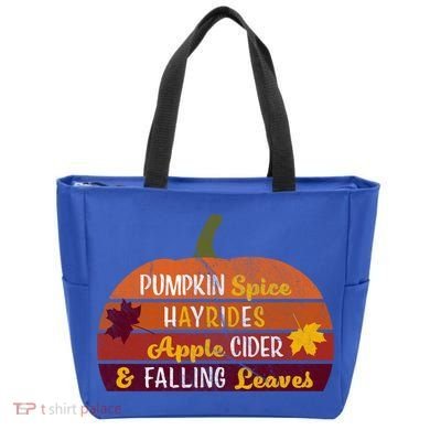 Adorable Pumpkin Spice Hayrides Apple Cider And Falling Leaves Gift Tote Bag