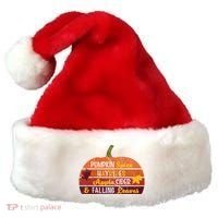 Adorable Pumpkin Spice Hayrides Apple Cider And Falling Leaves Gift Santa Hat thumb 0