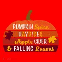 Adorable Pumpkin Spice Hayrides Apple Cider And Falling Leaves Gift Santa Hat thumb 1