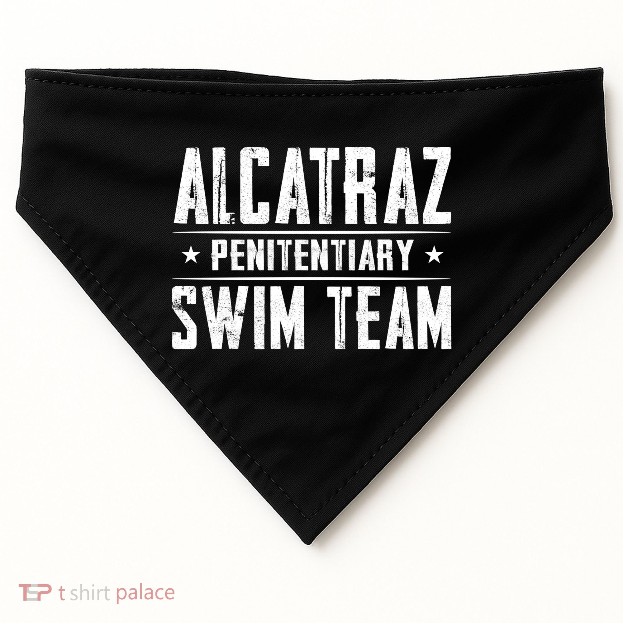 Alcatraz Penitentiary Swim Team Gift USA-Made Doggie Bandana