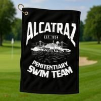 Alcatraz Penitentiary Swim Team Golf Towel thumb 1