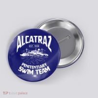 Alcatraz Penitentiary Swim Team Button thumb 0