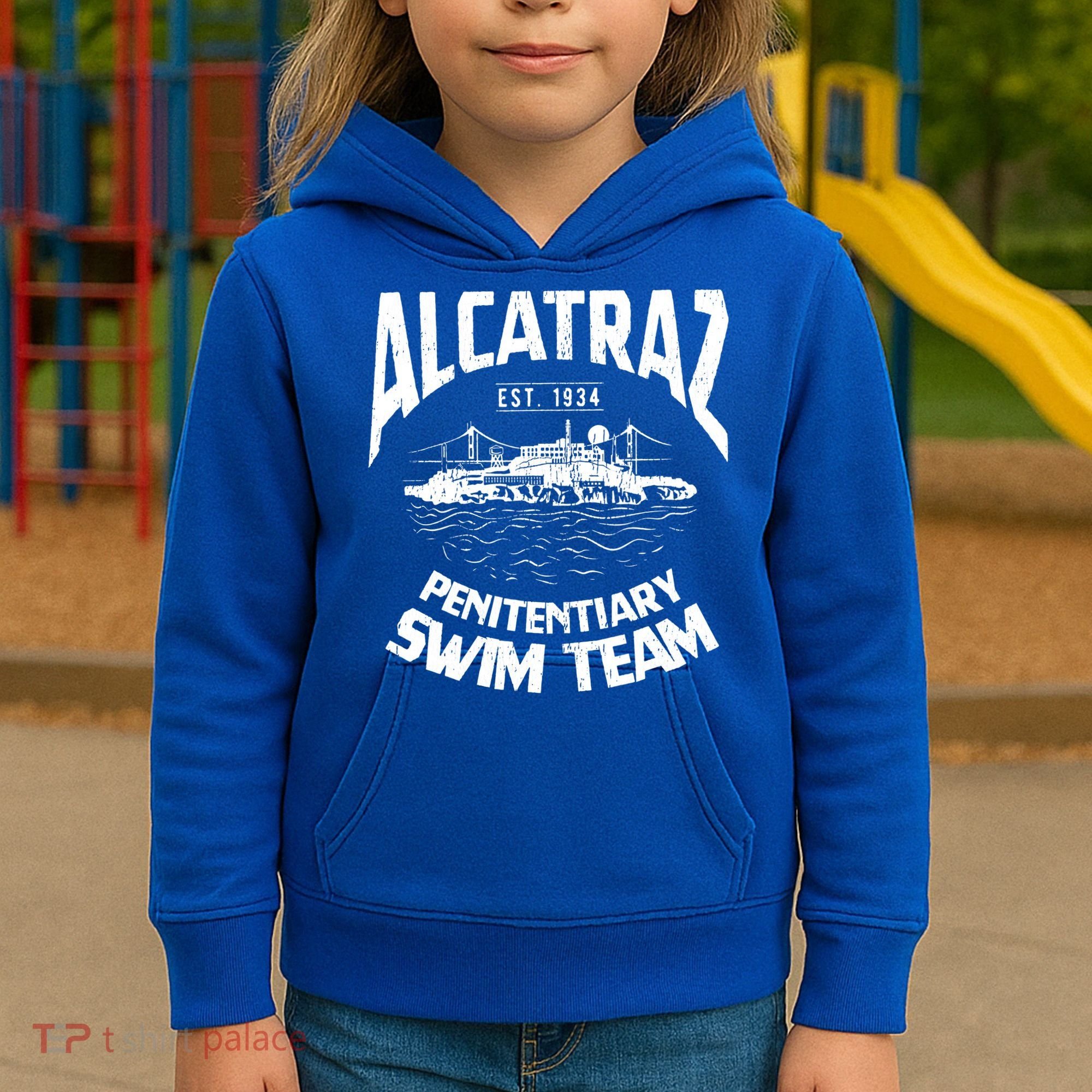 Alcatraz Penitentiary Swim Team Kids Hoodie