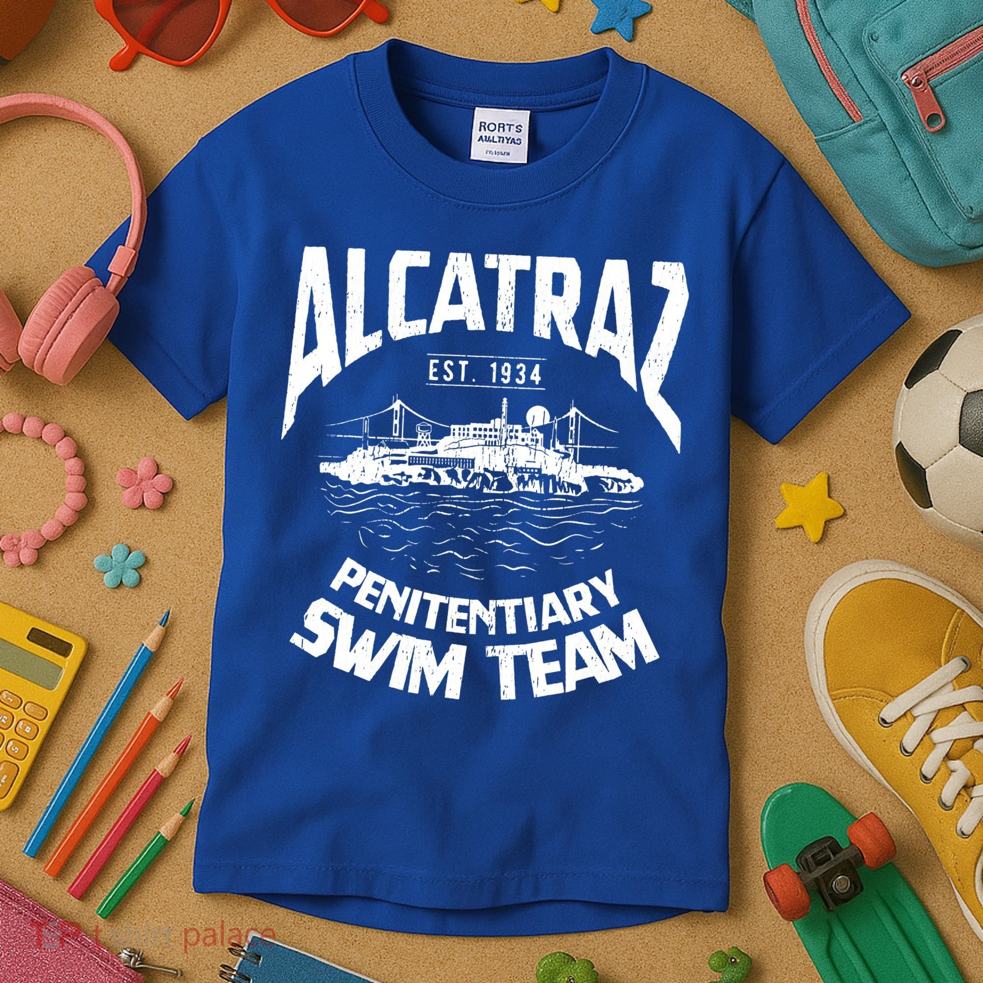 Alcatraz Penitentiary Swim Team Kids T-Shirt