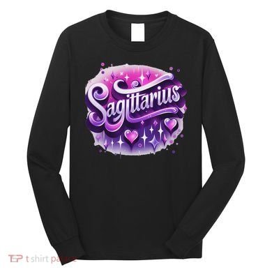 And Purple Sagittarius Zodiac Star Sign Long Sleeve Shirt