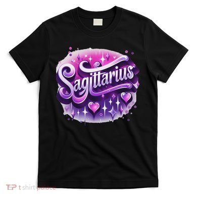 And Purple Sagittarius Zodiac Star Sign T-Shirt
