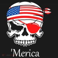 America Pirate Skull Flag July 4th Independence Day Merica Gift Ornament thumb 1