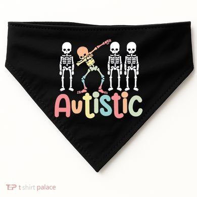 Autistic Pride Skeleton Neurodiversity Autism Proud Autism Awareness USA-Made Doggie Bandana