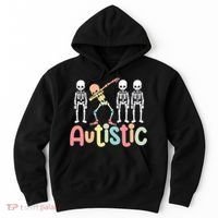 Autistic Pride Skeleton Neurodiversity Autism Proud Autism Awareness Hoodie thumb 0
