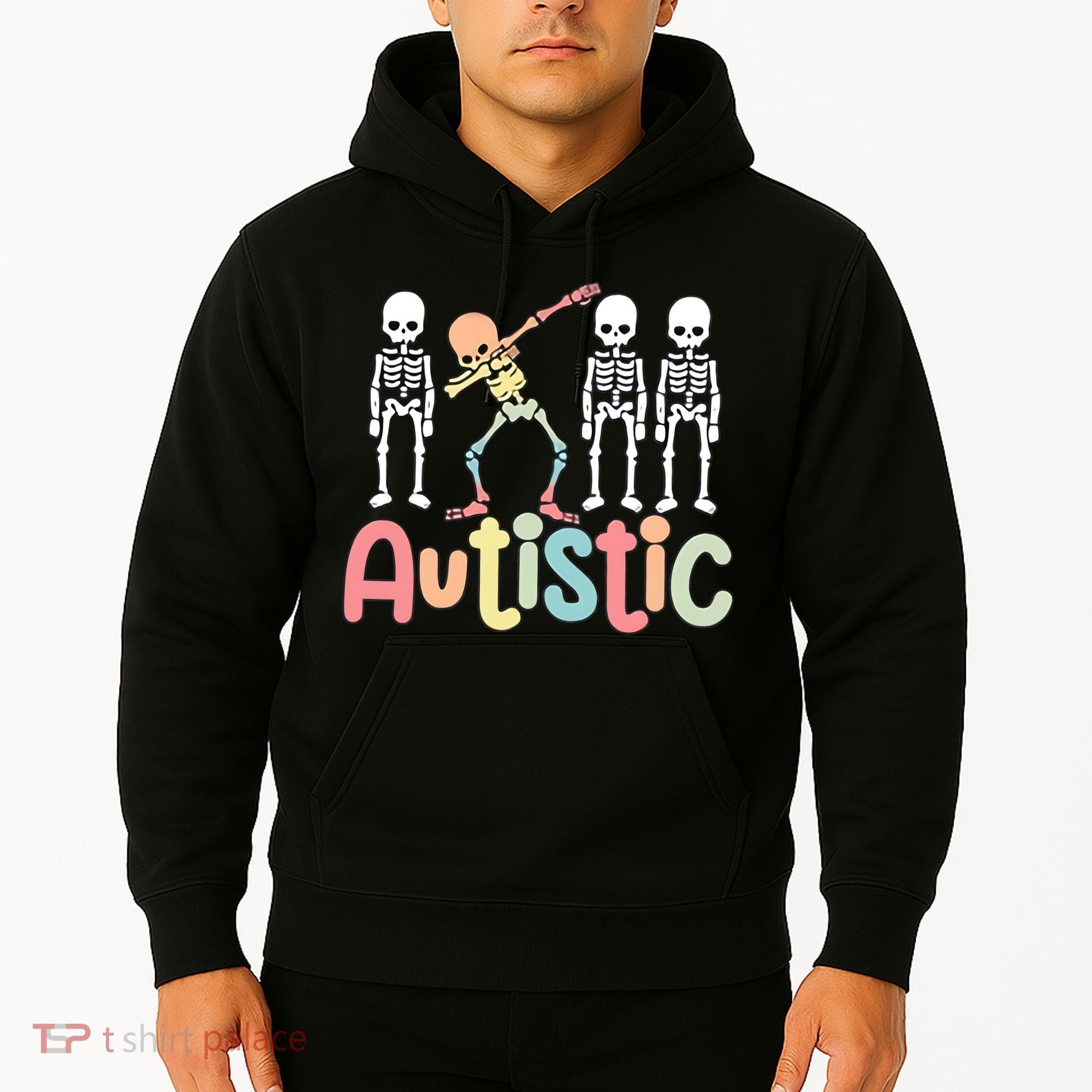 Autistic Pride Skeleton Neurodiversity Autism Proud Autism Awareness Hoodie
