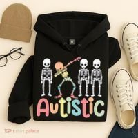 Autistic Pride Skeleton Neurodiversity Autism Proud Autism Awareness Hoodie thumb 4