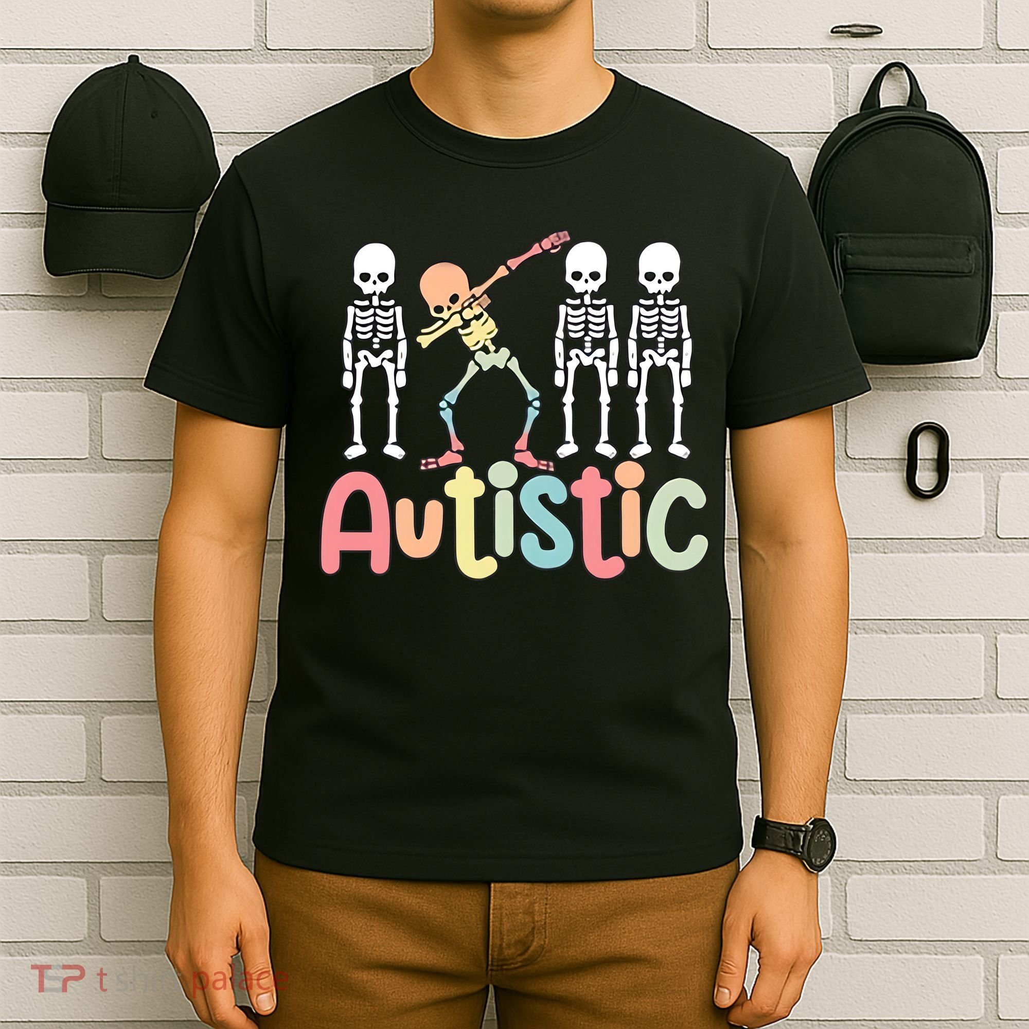Autistic Pride Skeleton Neurodiversity Autism Proud Autism Awareness T-Shirt