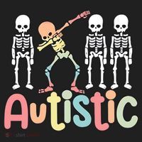 Autistic Pride Skeleton Neurodiversity Autism Proud Autism Awareness Beanie thumb 2
