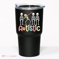 Autistic Pride Skeleton Neurodiversity Autism Proud Autism Awareness Tumbler thumb 0