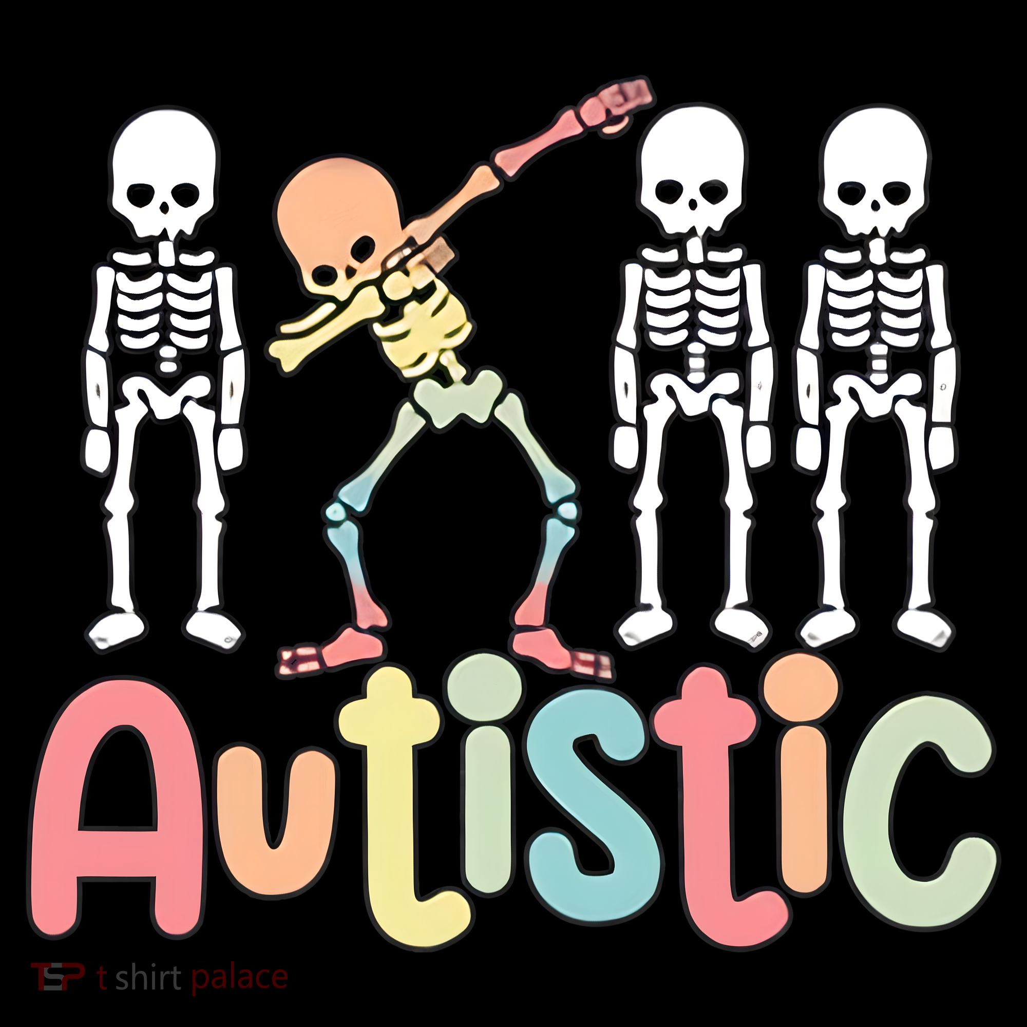 Autistic Pride Skeleton Neurodiversity Autism Proud Autism Awareness Women's Tank Top