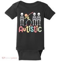 Autistic Pride Skeleton Neurodiversity Autism Proud Autism Awareness Baby Bodysuit thumb 0