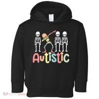 Autistic Pride Skeleton Neurodiversity Autism Proud Autism Awareness Toddler Hoodie thumb 0