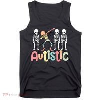 Autistic Pride Skeleton Neurodiversity Autism Proud Autism Awareness Tank Top thumb 0