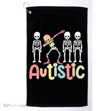 Autistic Pride Skeleton Neurodiversity Autism Proud Autism Awareness Golf Towel
